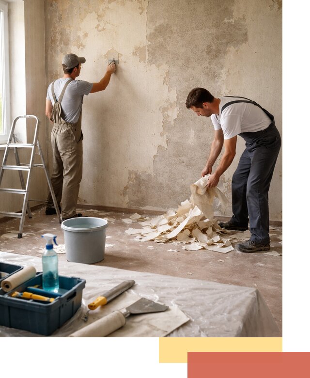 Снятие старых обоев в Балашове быстро и качественно