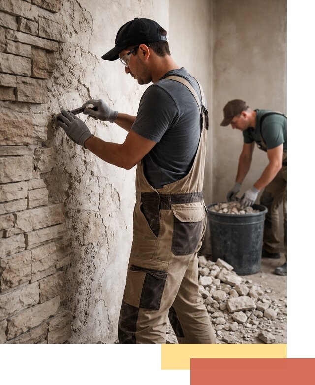 Демонтаж декоративного камня в Балашове профессионально и безопасно