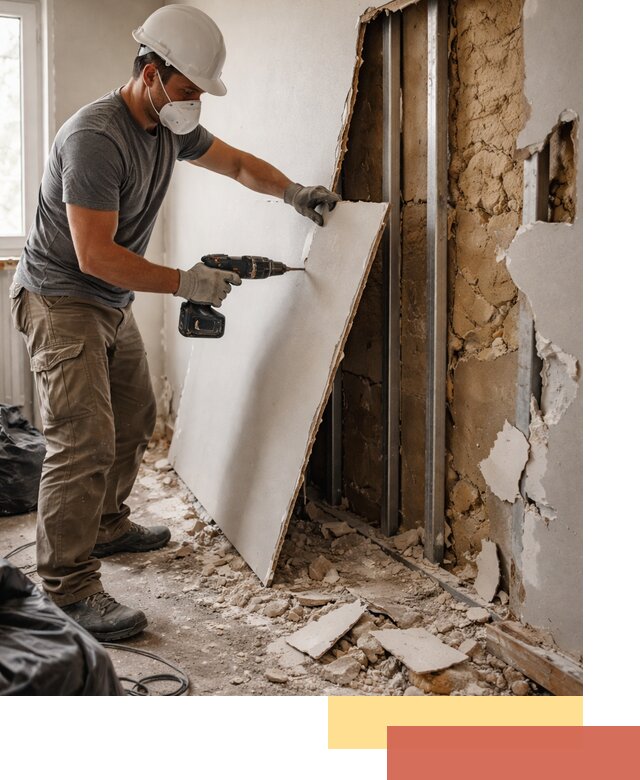 Демонтаж гипсокартона со стен в Балашове качественно и быстро