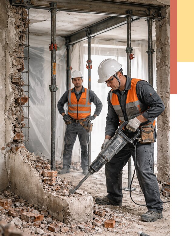 Снос несущих стен в Балашове от 10423 руб. — демонтаж несущей стены под ключ | ОТДЕЛОЧНИК-Бла