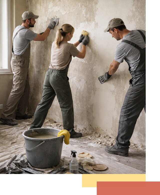 Очистка стен от клея и грунтовки в Балашове качественно и быстро