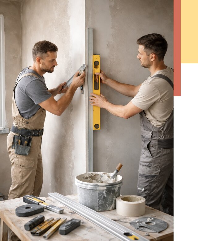 Выведение углов стен в Балашове от 1881 руб. быстро и недорого | ОТДЕЛОЧНИК-Бла