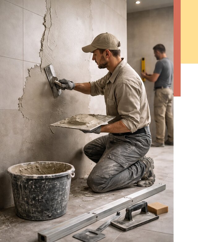 Штукатурка стен в ванной в Балашове от 4576 руб./м² — выравнивание под ключ | ОТДЕЛОЧНИК-Бла