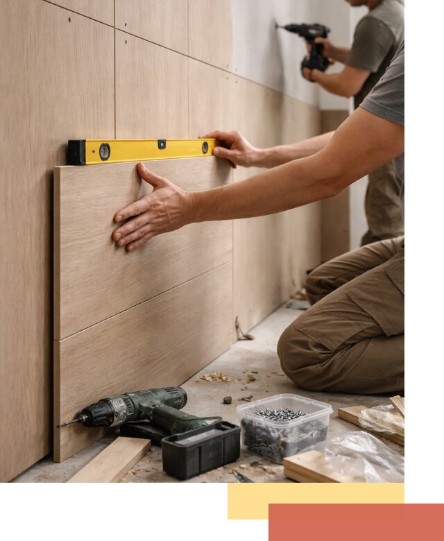 Профессиональный монтаж МДФ панелей на стены в Балашове