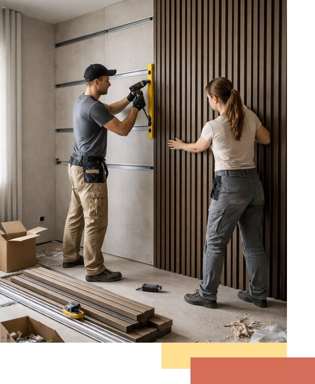 Монтаж реечных панелей на стены в Балашове