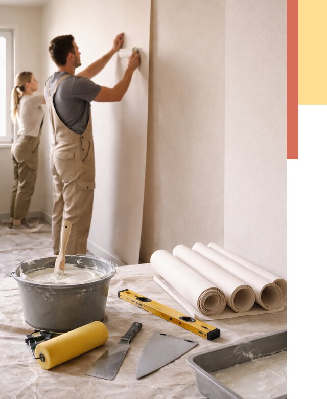 Поклейка бумажных обоев в Балашове от 5593 руб./м2 — быстро и недорого | ОТДЕЛОЧНИК-Бла