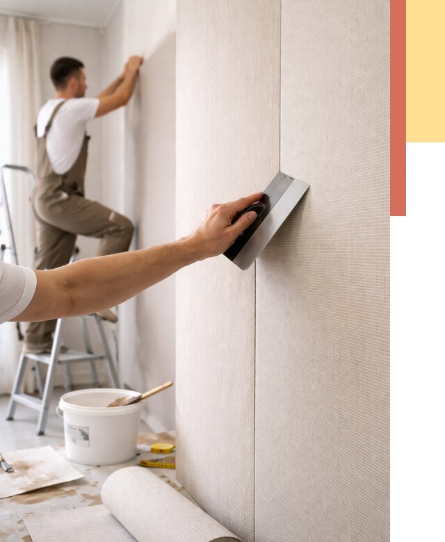 Поклейка текстильных обоев в Балашове от 4576 руб. под ключ | ОТДЕЛОЧНИК-Бла