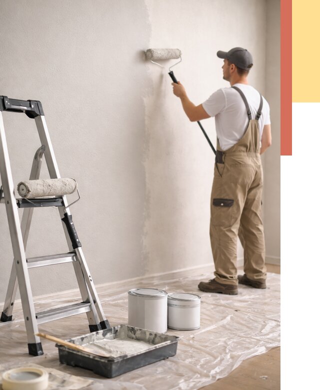 Покраска стен латексной краской в Балашове от 4576 руб. за м2 | ОТДЕЛОЧНИК-Бла