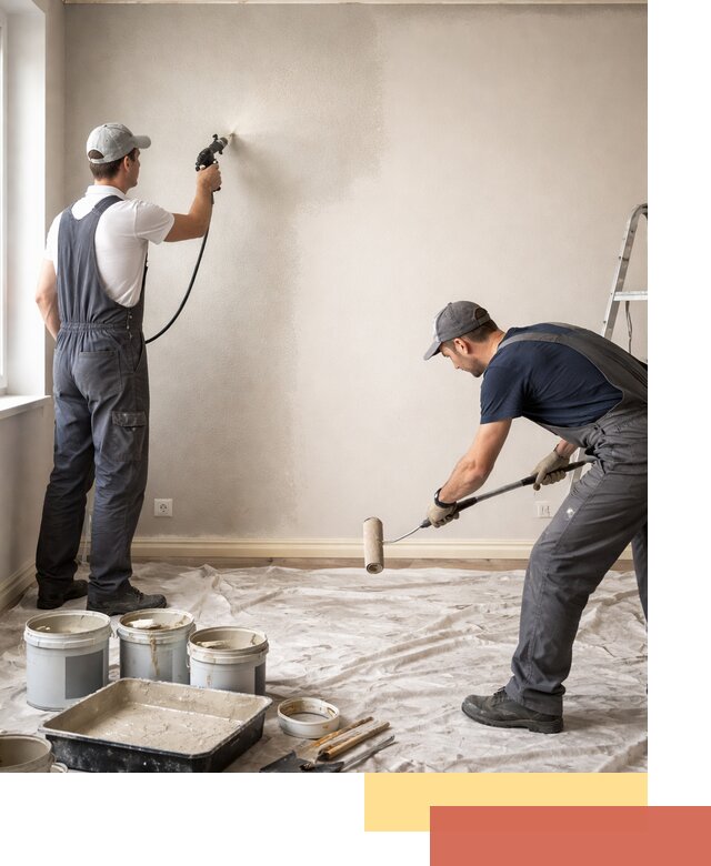 Покраска стен моющейся краской и защита поверхностей в Балашове