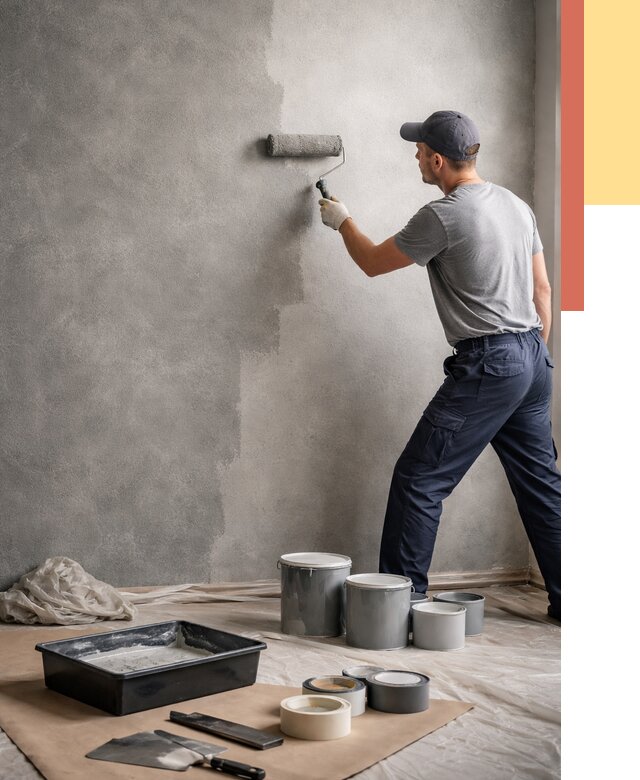 Покраска стен под бетон в Балашове от 661 руб. за м2 — быстро и недорого | ОТДЕЛОЧНИК-Бла