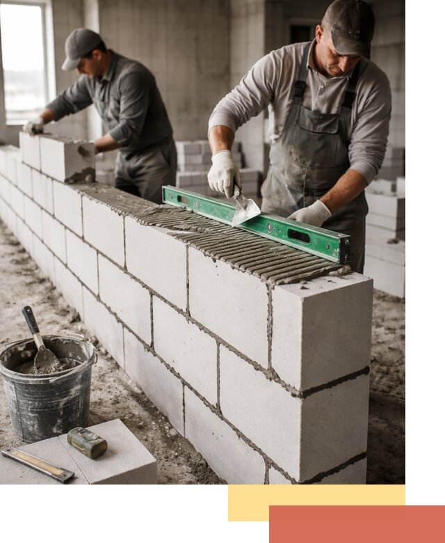 Кладка перегородок из газобетона в Балашове быстро и качественно