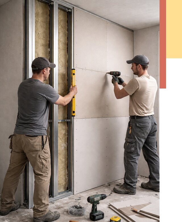 Монтаж двухслойной перегородки из гипсокартона в Балашове от 1475 руб. | ОТДЕЛОЧНИК-Бла