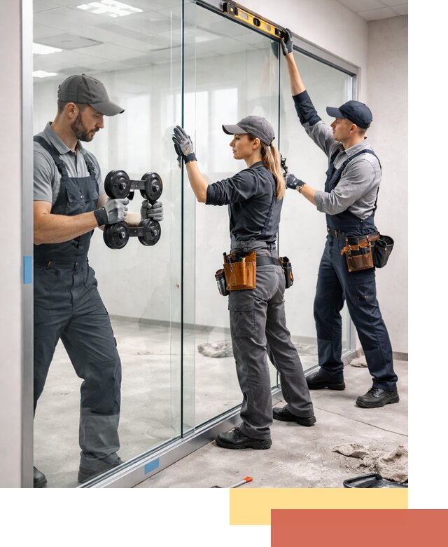 Профессиональный монтаж стеклянных перегородок в Балашове