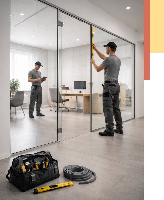 Цельностеклянные перегородки под ключ в Балашове от 9661 руб. — монтаж и цены | ОТДЕЛОЧНИК-Бла