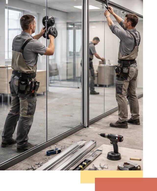 Стеклянные офисные перегородки под ключ в Балашове