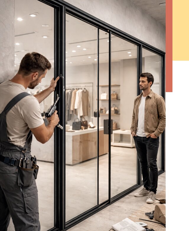 Стеклянные перегородки для магазинов в Балашове от 8339 руб. под ключ | ОТДЕЛОЧНИК-Бла