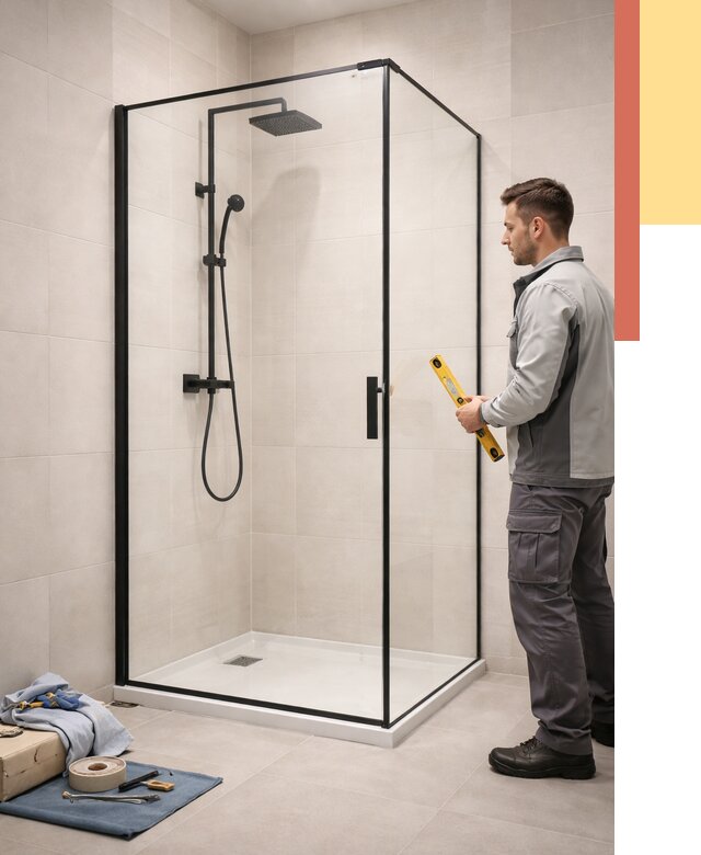 Стеклянные перегородки для душа в Балашове от 12711 руб. | Монтаж под ключ — ОТДЕЛОЧНИК-Бла