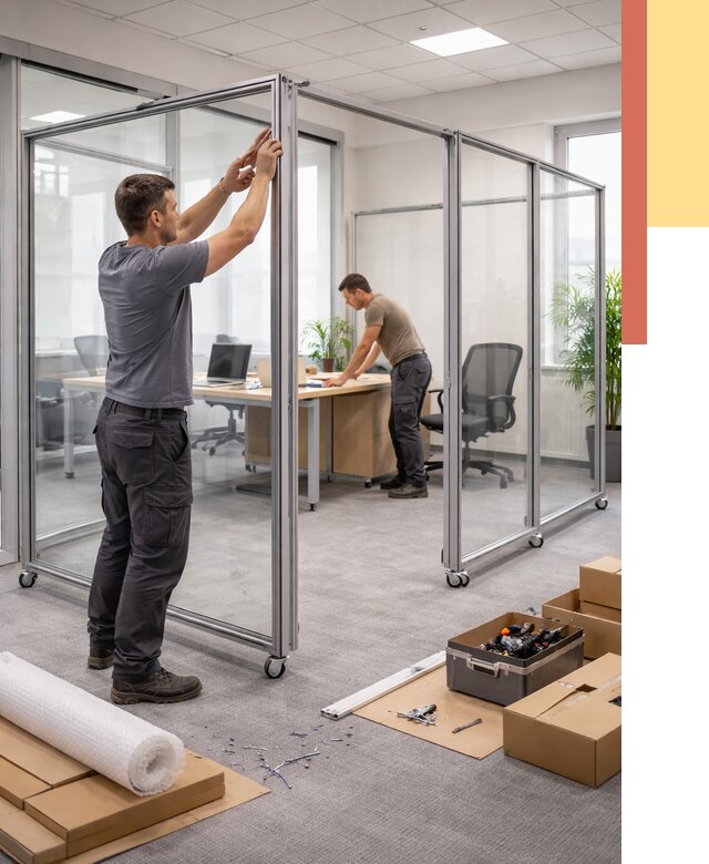 Мобильные офисные перегородки в Балашове от 12711 руб. — установка под ключ | ОТДЕЛОЧНИК-Бла