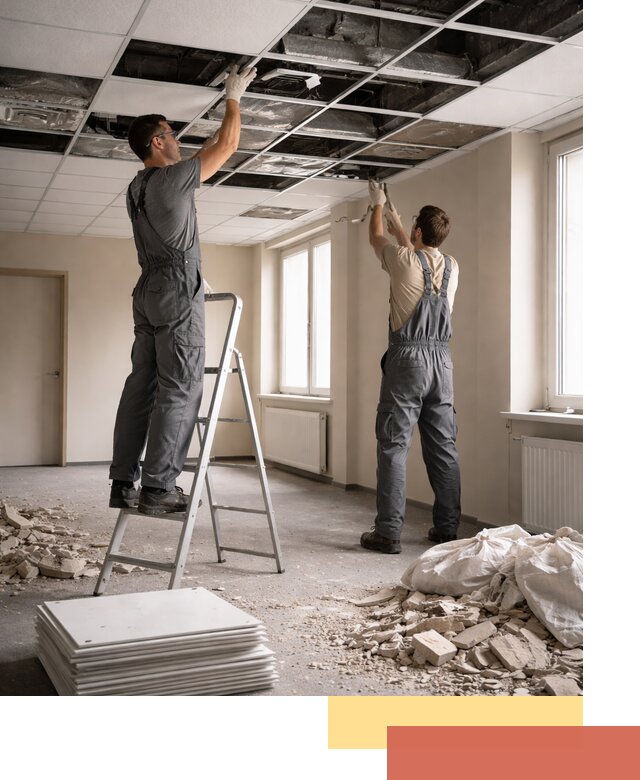 Демонтаж потолков Армстронг профессионально в Балашове