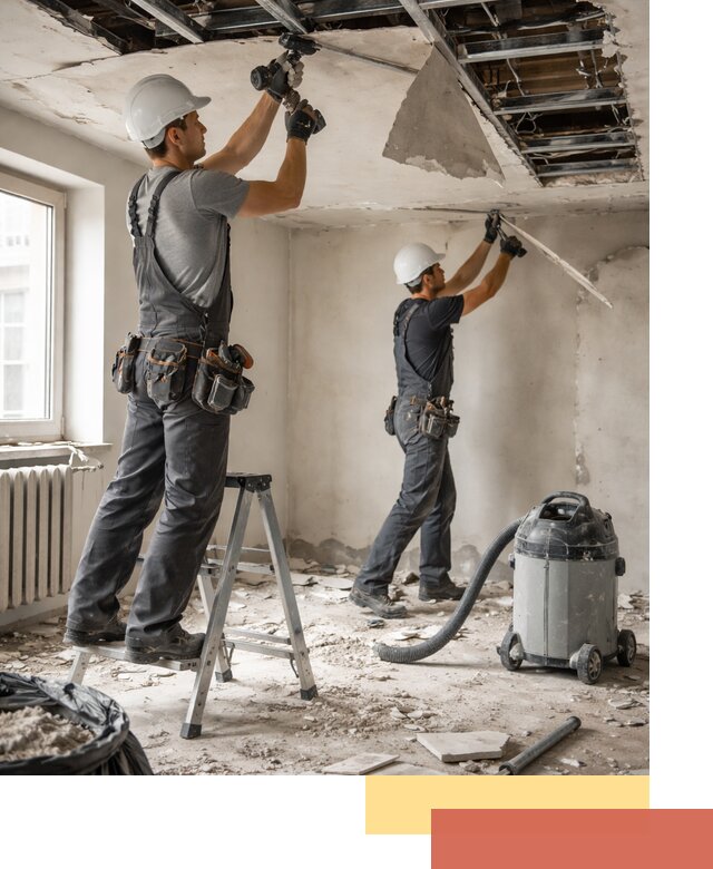 Демонтаж гипсокартонного потолка в Балашове быстро и аккуратно