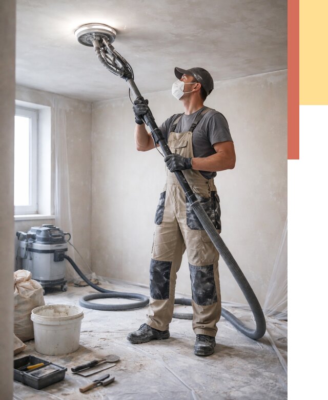 Шлифовка потолка в Балашове от 3559 руб. — услуги шлифования потолка | ОТДЕЛОЧНИК-Бла