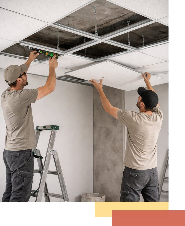 Монтаж потолка Армстронг под ключ в Балашове