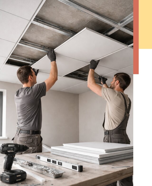 Монтаж кассетного потолка в Балашове от 4576 руб/м2 — установка и сборка | ОТДЕЛОЧНИК-Бла