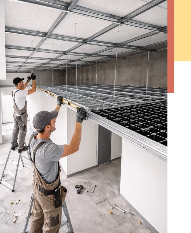 Монтаж потолка грильято в Балашове от 458 руб./м² — быстрая сборка под ключ | ОТДЕЛОЧНИК-Бла