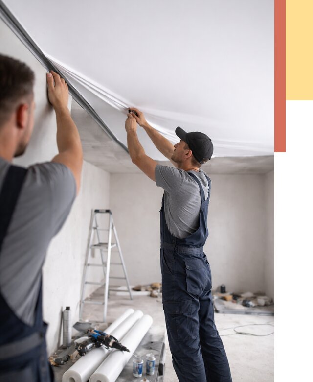 Монтаж матового натяжного потолка в Балашове от 4576 руб./м² — быстро и недорого | ОТДЕЛОЧНИК-Бла