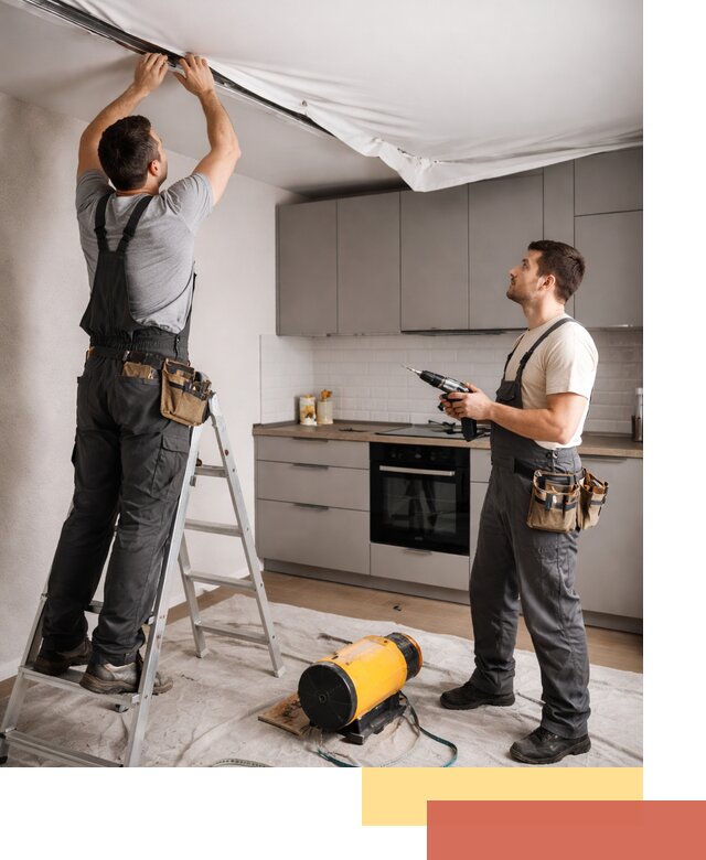 Монтаж натяжного потолка на кухне в Балашове