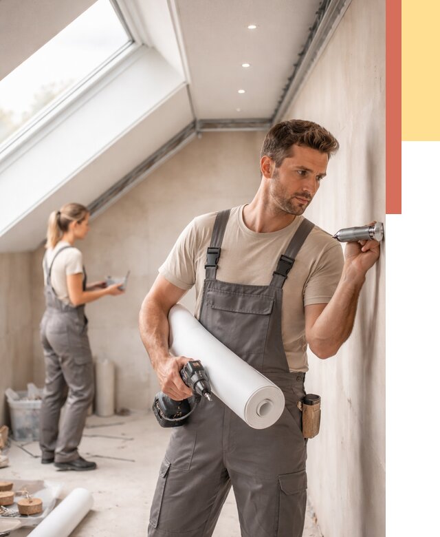 Монтаж натяжного потолка на мансарде в Балашове от 3559 руб. | ОТДЕЛОЧНИК-Бла