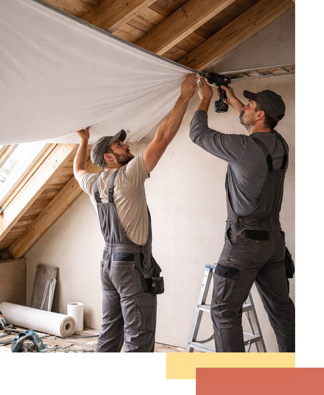 Монтаж натяжного потолка в мансарде в Балашове