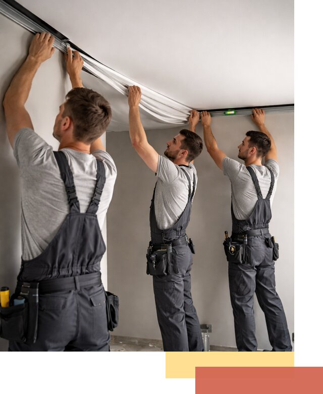 Теневые натяжные потолки в Балашове: монтаж и отделка быстро и качественно