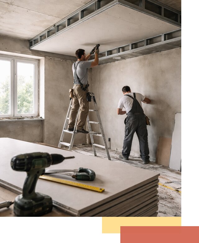 Двухуровневый потолок из гипсокартона в Балашове