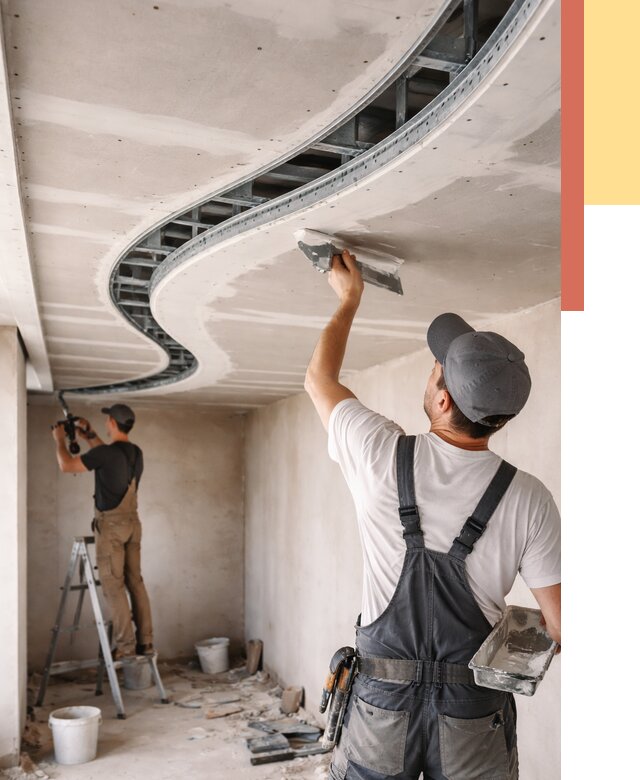 Криволинейный потолок из гипсокартона в Балашове от 2135 руб./м2 | ОТДЕЛОЧНИК-Бла