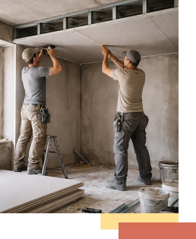 Короб из гипсокартона на потолке под ключ в Балашове