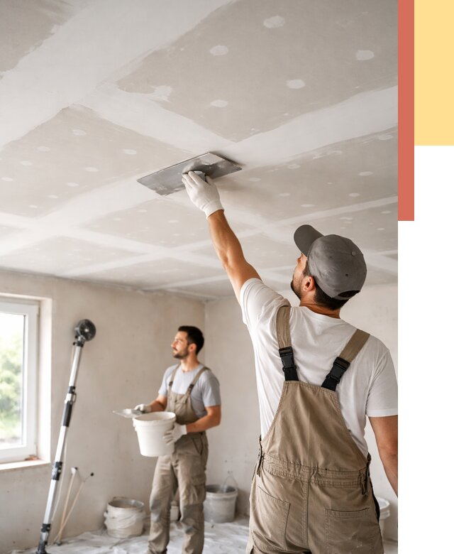 Шпаклевка потолка из гипсокартона в Балашове от 3254 руб./м2 — услуги под ключ | ОТДЕЛОЧНИК-Бла