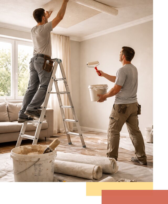 Поклейка обоев на потолок в Балашове — качественно и быстро