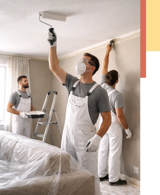 Покраска потолка водоэмельсионной краской в Балашове от 2237 руб/м² — услуги под ключ | ОТДЕЛОЧНИК-Бла